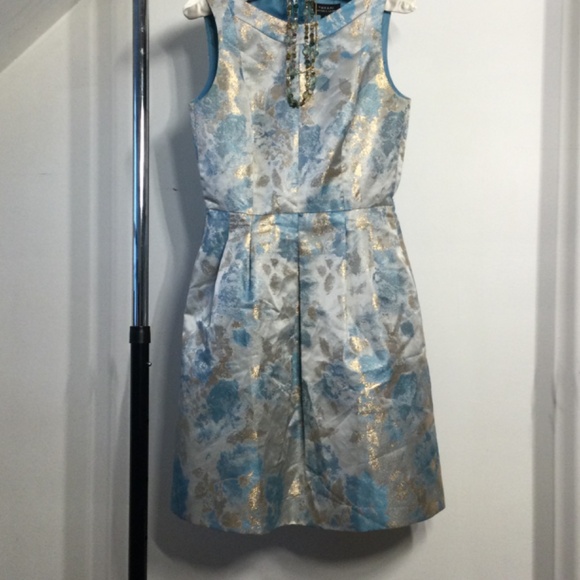 NWOT Tahari Arthur S. Levine Floral Brocade Fit & Flare Dress…Stunning - Picture 5 of 10